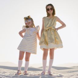 girls white shift dress