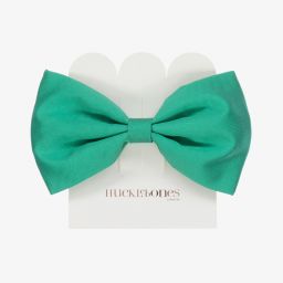 Hucklebones London-Зеленая атласная заколка для волос (13см) | Childrensalon Outlet