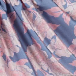 Hucklebones London-Розово-голубое жаккардовое платье | Childrensalon Outlet