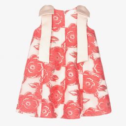 Hucklebones London-Розовое платье-трапеция с цветами | Childrensalon Outlet