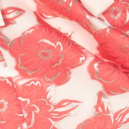 Hucklebones London-Розовое платье-трапеция с цветами | Childrensalon Outlet