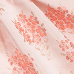 هاكل بونز لندن-فستان جاكارد ساتان لون زهري و ذهبي | Childrensalon Outlet