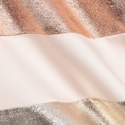 Hucklebones London-Pink & Gold Striped Dress  | Childrensalon Outlet