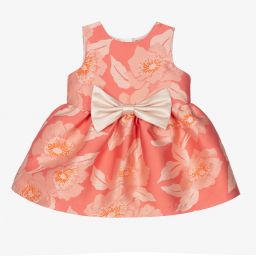 Hucklebones London-Pink Jacquard Baby Dress Set | Childrensalon Outlet