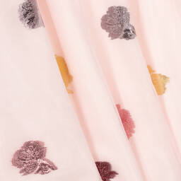 Hucklebones London-Pink Organza Jacquard Dress | Childrensalon Outlet