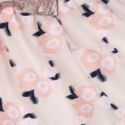 Hucklebones London-Pink Organza Jacquard Dress Set | Childrensalon Outlet