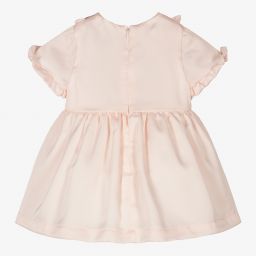 Hucklebones London-Pink Satin Baby Dress Set | Childrensalon Outlet
