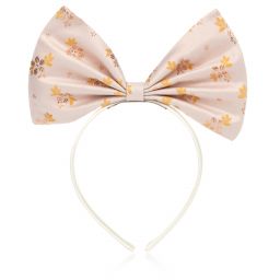 Hucklebones London-Pink Satin Bow Hairband (18cm) | Childrensalon Outlet