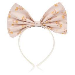 Hucklebones London-Pink Satin Bow Hairband (18cm) | Childrensalon Outlet