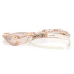 Hucklebones London-Pink Satin Bow Hairband (18cm) | Childrensalon Outlet
