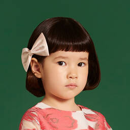 Hucklebones London-Розовая атласная заколка для волос (13см) | Childrensalon Outlet