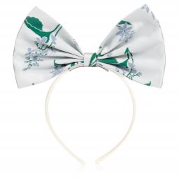 Hucklebones London-Silver Floral Hairband (18cm) | Childrensalon Outlet