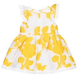 Hucklebones London-White & Yellow Baby Dress Set | Childrensalon Outlet
