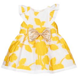 Hucklebones London-White & Yellow Baby Dress Set | Childrensalon Outlet