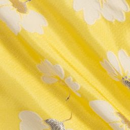 Hucklebones London-Yellow Floral Brocade Dress  | Childrensalon Outlet