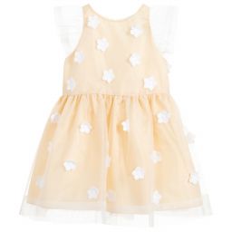 Hucklebones London-Yellow & White Organza Dress | Childrensalon Outlet