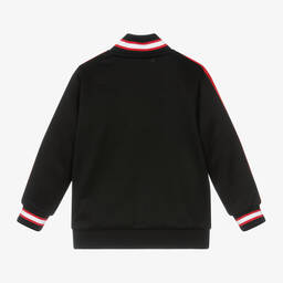 HUGO-Boys Black Stripe Zip-Up Track Top | Childrensalon Outlet