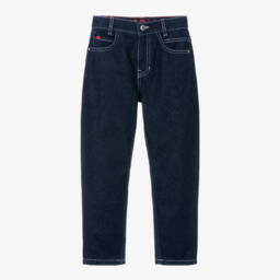 HUGO-Boys Dark Denim Relaxed Jeans | Childrensalon Outlet