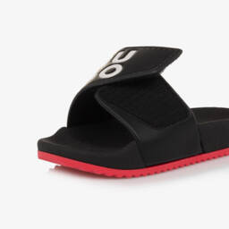 HUGO-Комфортные сандалии с эмблемой для мальчиков в черном цвете | Childrensalon Outlet