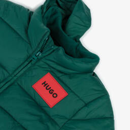 HUGO-Boys Forest Hooded Puffer Coat | Childrensalon Outlet