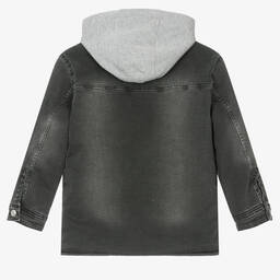 هيوغو-جاكيت قطن دنيم لون رمادي للأولاد | Childrensalon Outlet
