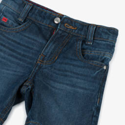 HUGO-Boys Indigo Cotton Denim Shorts | Childrensalon Outlet