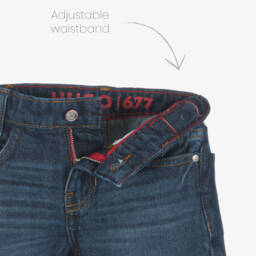 HUGO-Boys Indigo Cotton Denim Shorts | Childrensalon Outlet