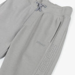 HUGO-Boys Soft Grey Piqué Trousers | Childrensalon Outlet