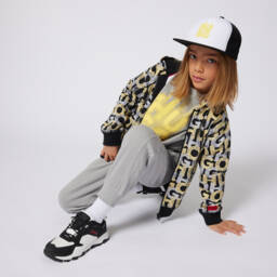 HUGO-Boys Soft Grey Piqué Trousers | Childrensalon Outlet