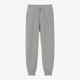 HUGO-Boys Soft Grey Piqué Trousers | Childrensalon Outlet