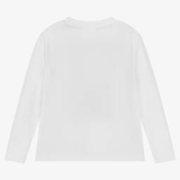 HUGO-Белый топ из органического хлопка с зеброй | Childrensalon Outlet