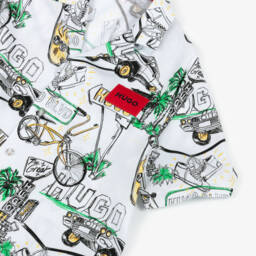 HUGO-Белая рубашка с отложным воротником для мальчиков | Childrensalon Outlet