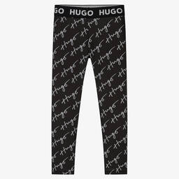 HUGO-Черные легинсы для девочек | Childrensalon Outlet
