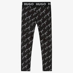 HUGO-Черные легинсы для девочек | Childrensalon Outlet