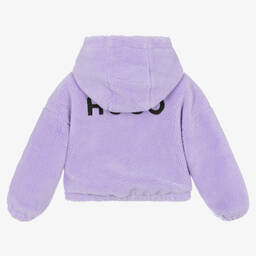 هيوغو-توب هودي فليس شيربا لون بنفسجي للبنات | Childrensalon Outlet