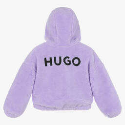هيوغو-توب هودي فليس شيربا لون بنفسجي للبنات | Childrensalon Outlet