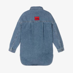 هيوغو-بلوزة جينز زرقاء واسعة للبنات | Childrensalon Outlet