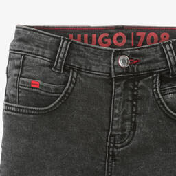 HUGO-Teen Boys Black 708 Jersey Jeans | Childrensalon Outlet