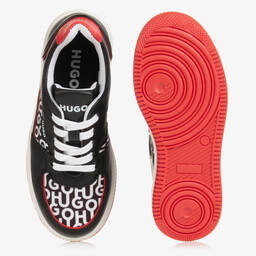 HUGO-Черные кроссовки из искусственной кожи | Childrensalon Outlet