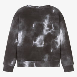 هيوغو-سويتشيرت قطن جيرسي لون رمادي داكن للمراهقين | Childrensalon Outlet