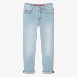 هيوغو-جينز 677 قطن دنيم لون أزرق فاتح للمراهقين | Childrensalon Outlet