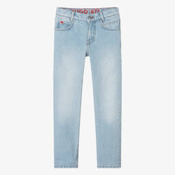 هيوغو-جينز 677 قطن دنيم لون أزرق فاتح للمراهقين | Childrensalon Outlet