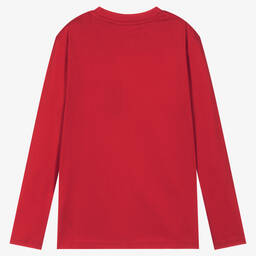 HUGO-Teen Boys Red Cotton Top | Childrensalon Outlet