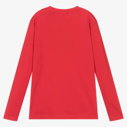 هيوغو-توب قطن عضوي لون أحمر تينز ولادي | Childrensalon Outlet