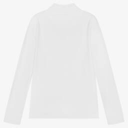 HUGO-Teen Boys White Cotton Logo Polo Shirt | Childrensalon Outlet