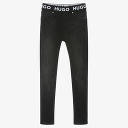 هيوغو-جيغنغز قطن دنيم لون أسود تينز بناتي | Childrensalon Outlet