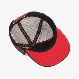 هيوغو-كاب شبك وجيرسي لون رمادي وأسود | Childrensalon Outlet