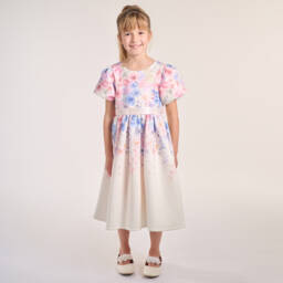 iAMe-فستان بناتي بتدرجات وردية وزهور | Childrensalon Outlet