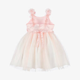iAMe-Girls Blush Satin & Tulle Gown | Childrensalon Outlet