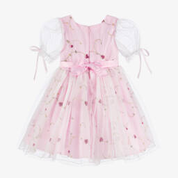 iAMe-Girls Blushing Floral Tulle Gown | Childrensalon Outlet